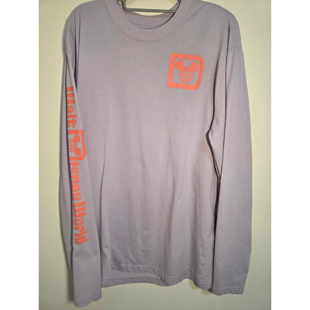 Disney Walt World Mickey‎ Mouse Graphic Long Sleeve T Shirt Purple XL